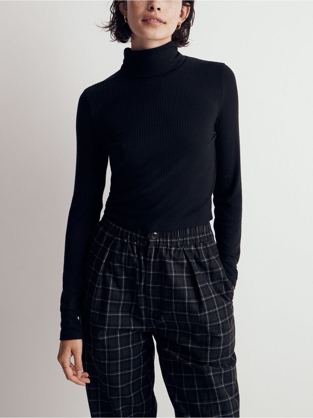 Madewell Ribbed Supercrop Turtleneck Top